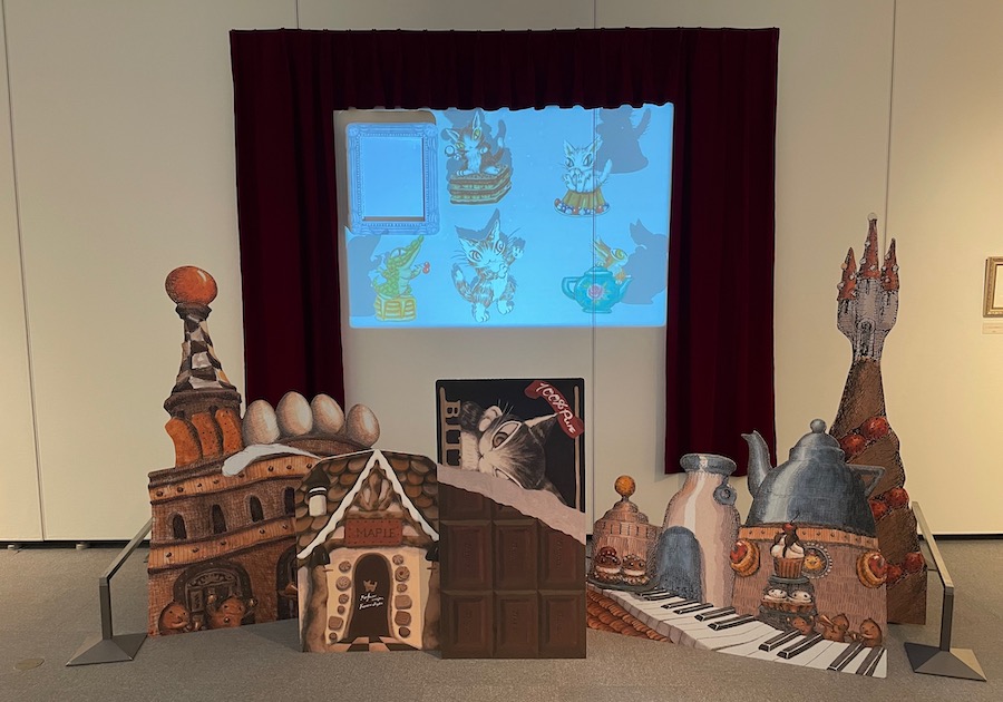 【周南市美術博物館】「ダヤンと不思議な劇場」展・ダヤンのオブジェとアニメ