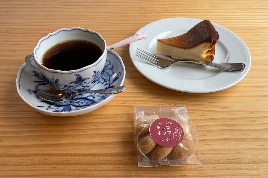 【ウッドワン美術館】カフェマイセン。コーヒー、チーズケーキ、クッキー